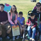 Kacelyn Aspeitia, Angelila Fagundes, Rose Fagundes, and Cody Fagundes enjoy the Beeping Easter Egg Hunt.